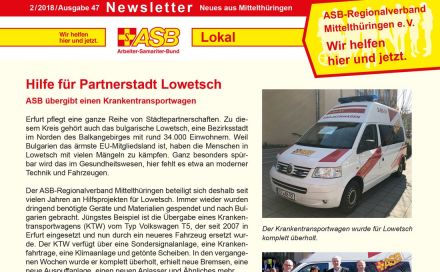 Newsletter Ausgabe 47 (04.09.2018) – Vorschau